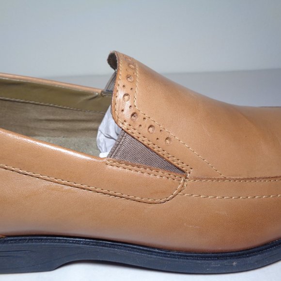 Hush Puppies Size 11.5 Wide SHEPSKY SLIP ON Tan Leather Loafers New Men\'s Shoes main image 13